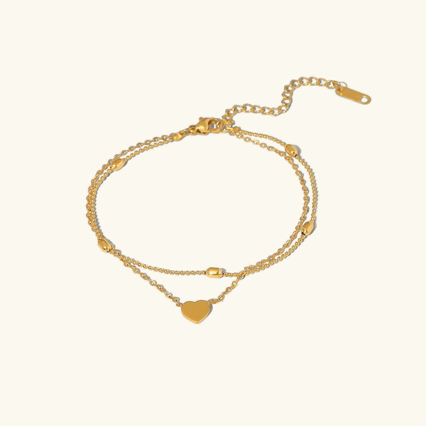 Rowena - Pulsera de tobillo de oro en capas