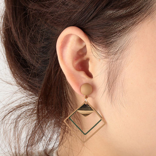 Pendientes geométricos en forma de gota - Pendientes cuadrados huecos