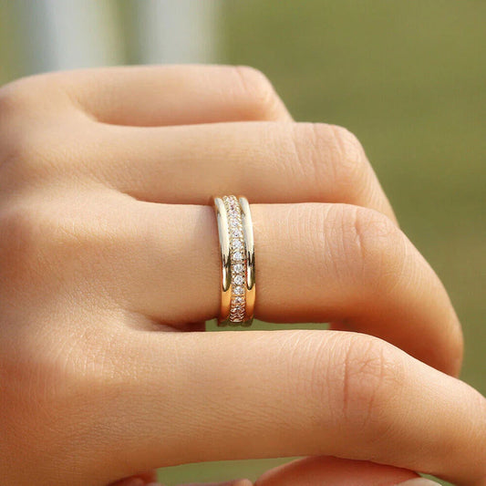 Lyssa – Anillo Elegante de Doble Circonio