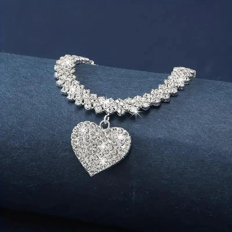 Collar de tenis doble con incrustaciones de circonia