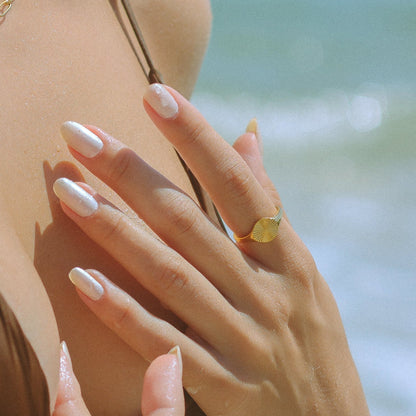 Solana – Anillo Sello con Diseño de Sol