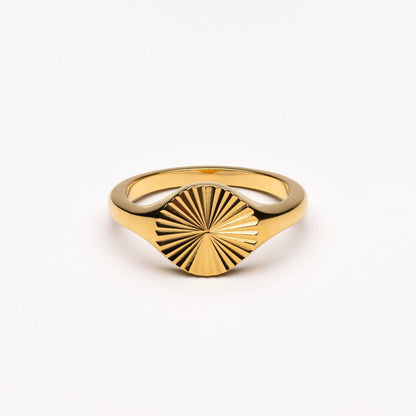 Solana – Anillo Sello con Diseño de Sol