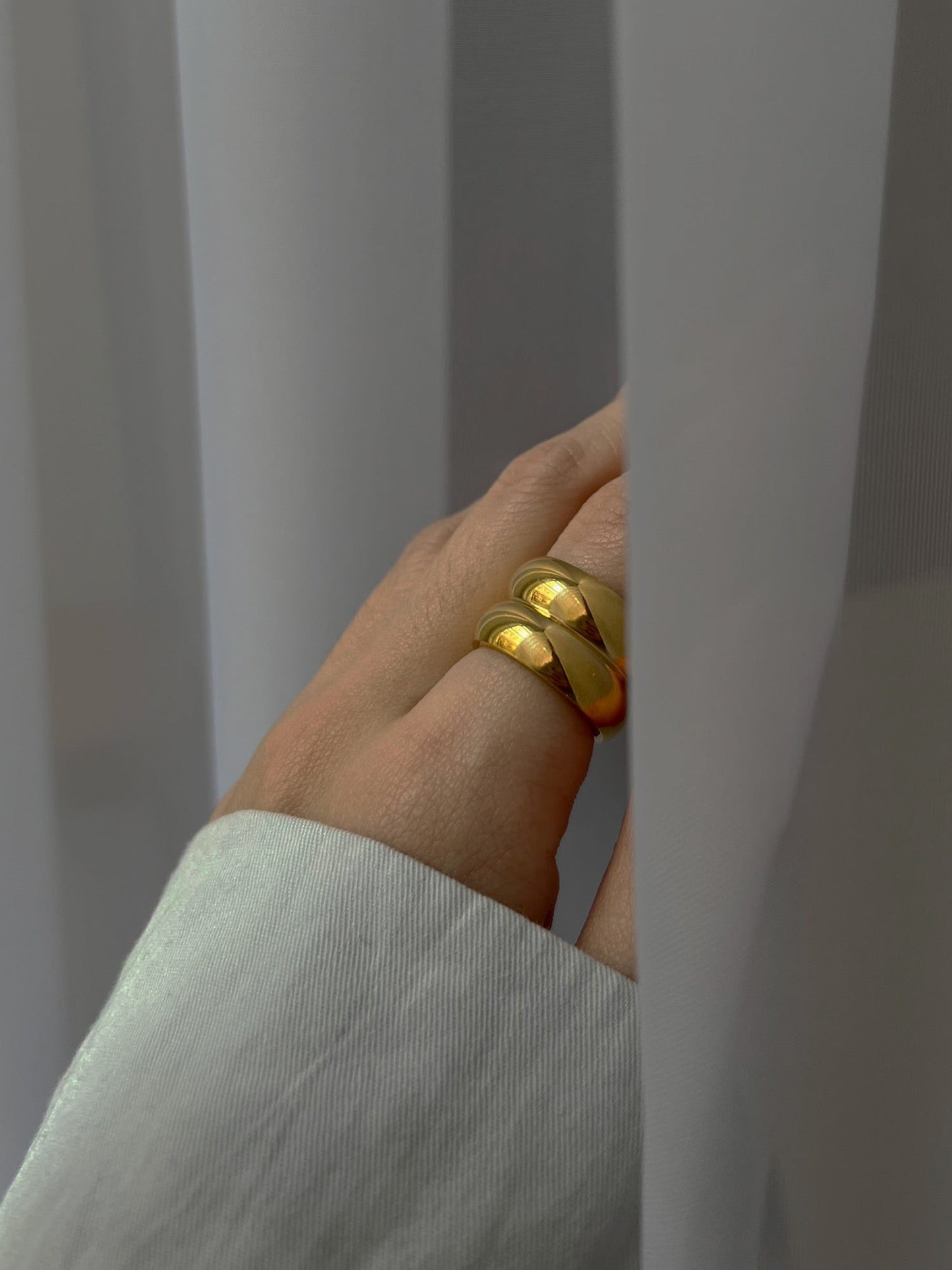 Seraphina - Anillo doble grueso de oro