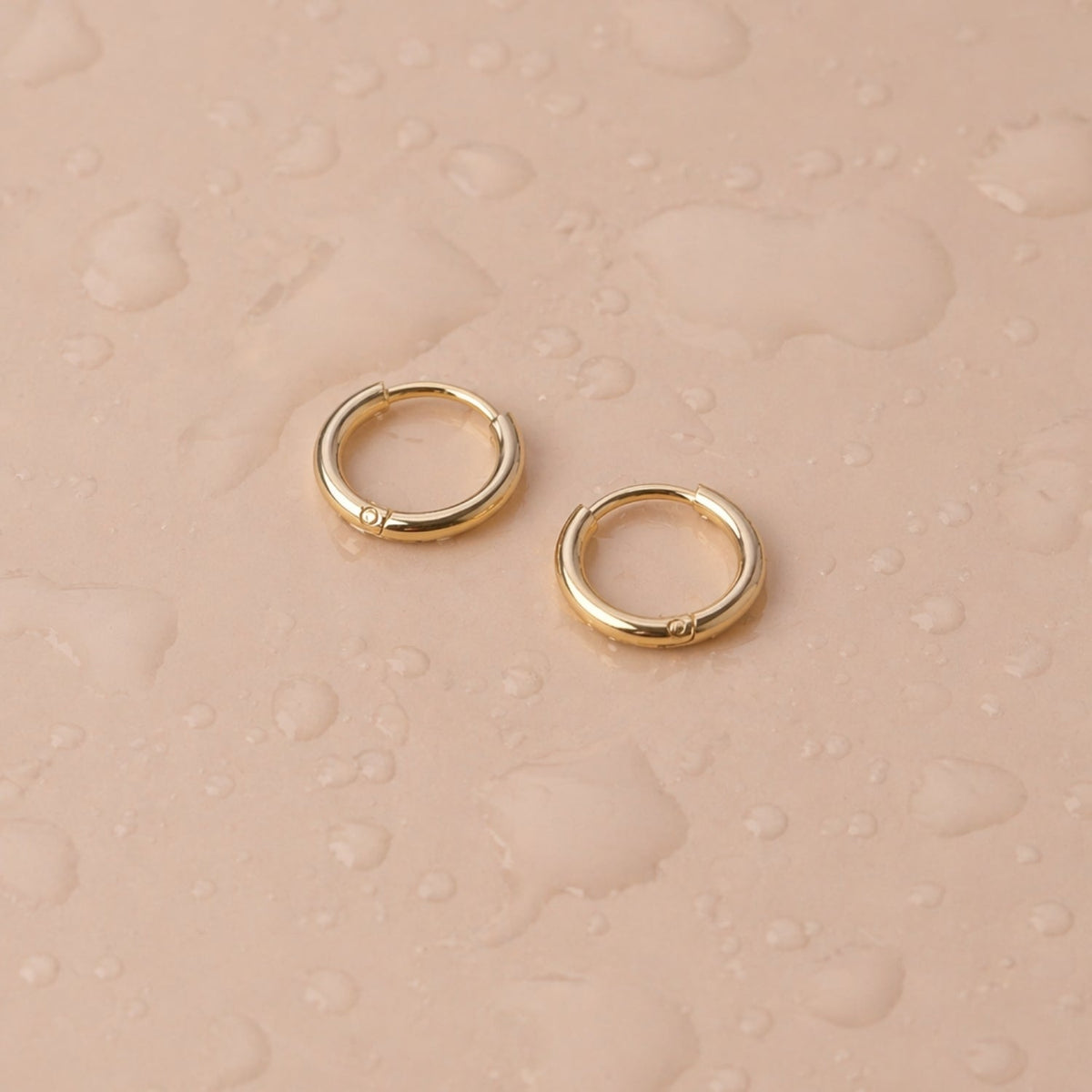 Damas Mini-Huggie-Pendientes con Forma Redonda Esbelta
