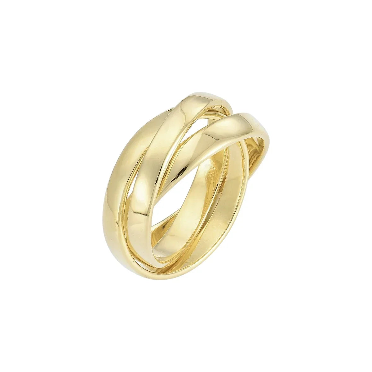Damas Anillo de 3 Filas con Diseño de Giro Interconectado