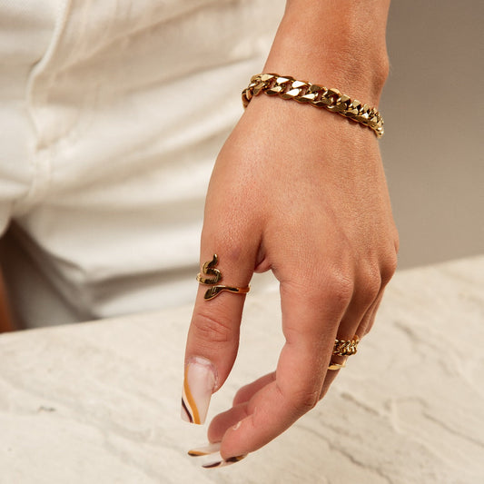 Naia – Bague Serpiente Dorada