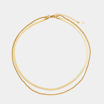Ios – Collar Doble en Capas con Baño de Oro