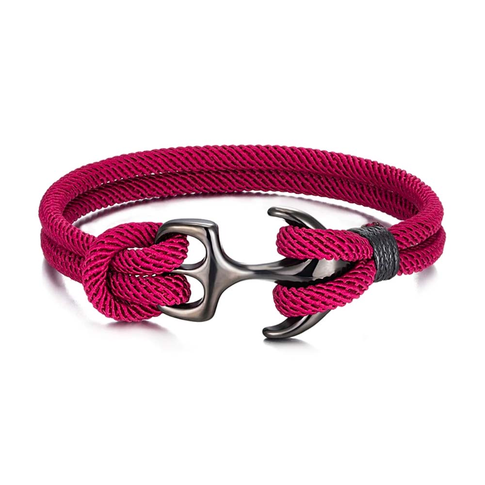 Pulsera Ancla Ajustable para Damas con Cordel Trenzado