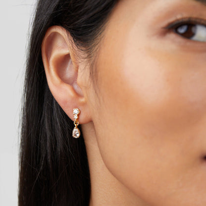 Yarina – Pendientes de cristal en forma de gota