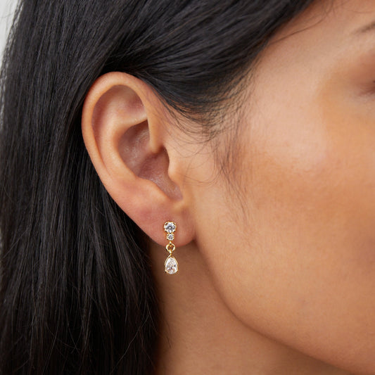 Yarina – Pendientes de cristal en forma de gota