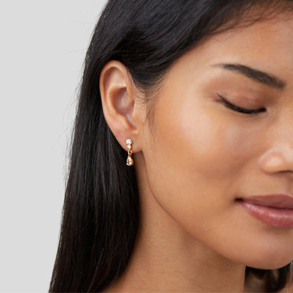 Yarina – Pendientes de cristal en forma de gota